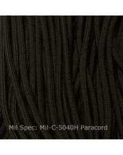 550 Paracord Black Mil Spec Type III MIL-C-5040H 10 FT USA MADE