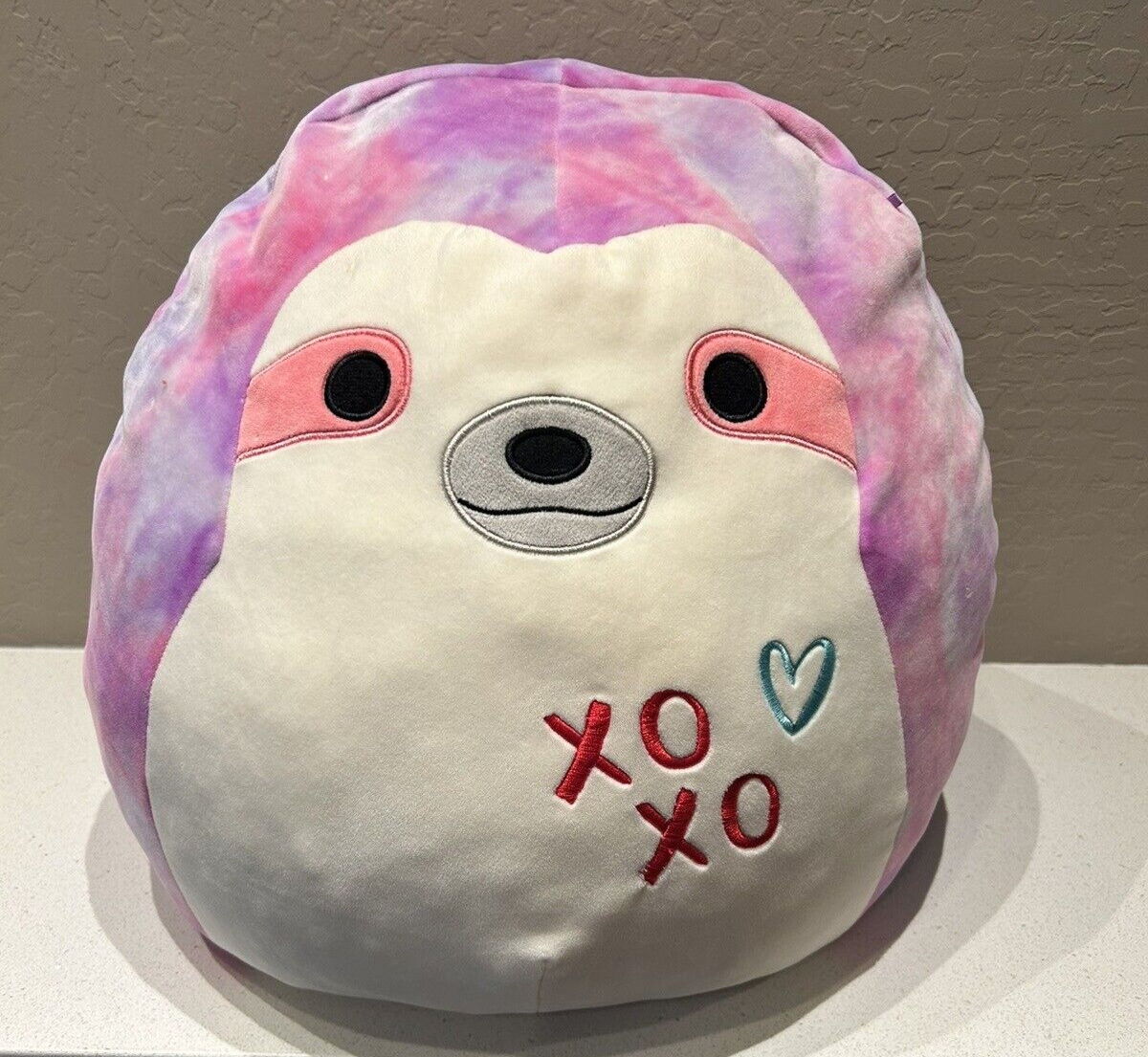 Valentine Kellytoy Squishmallow Sharie Tie Dyed Sloth 16