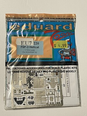 (EU7220) Eduard Photo-etch 1:72 - F6F-3 Interior S.A. For Academy Kits