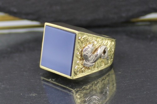 Massiver Siegelring, Wappenring, 585er Gelbgold, 14 Karat - Bild 10 von 15