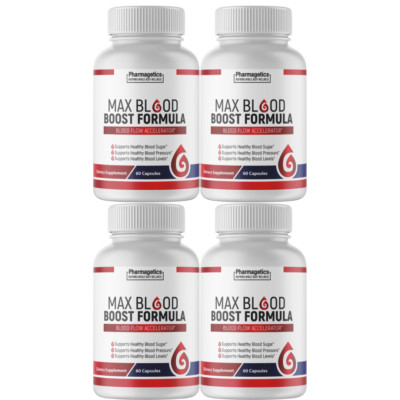 Max Blood Boost Formula - Natural Blood Sugar Supplement - 4 PACK 