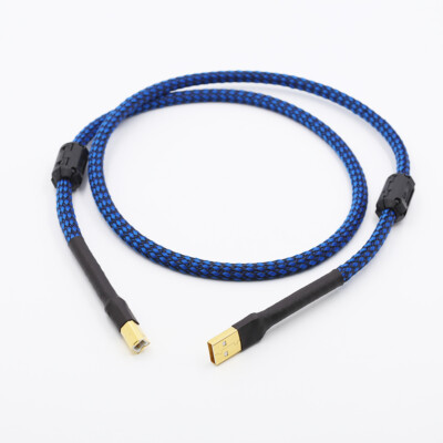 2/3/5ft Gold plated Audiophile USB DAC Cable A to B Alpha OCC Audio Hifi Cable