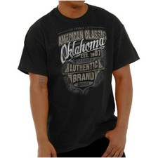 Oklahoma American Souvenir Country OK USA Adult Short Sleeve Crewneck Tee