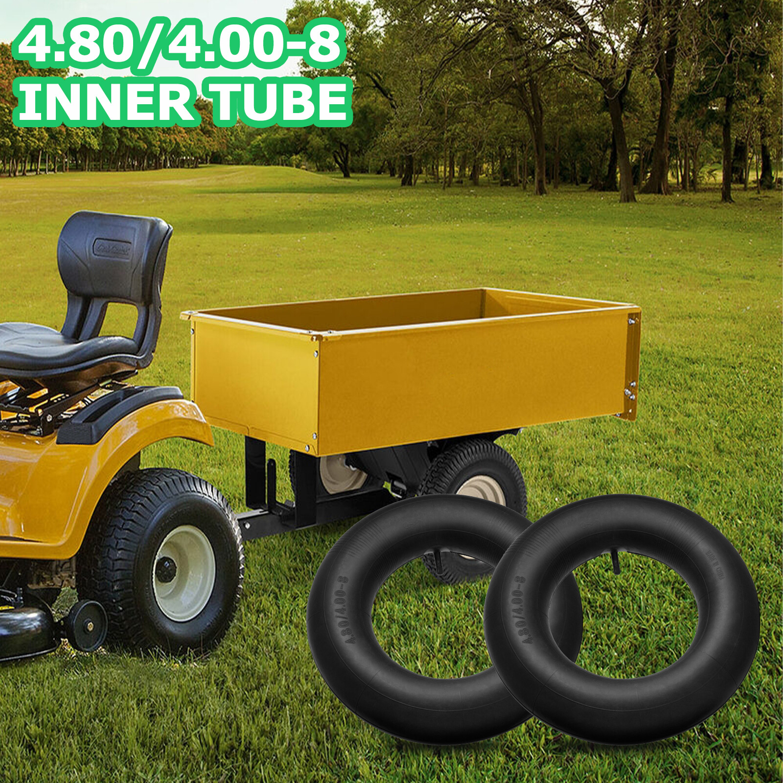 2x Heavy Duty Inner Tubes Tires for Lawn Mowers hand Trolley Wheels 4.