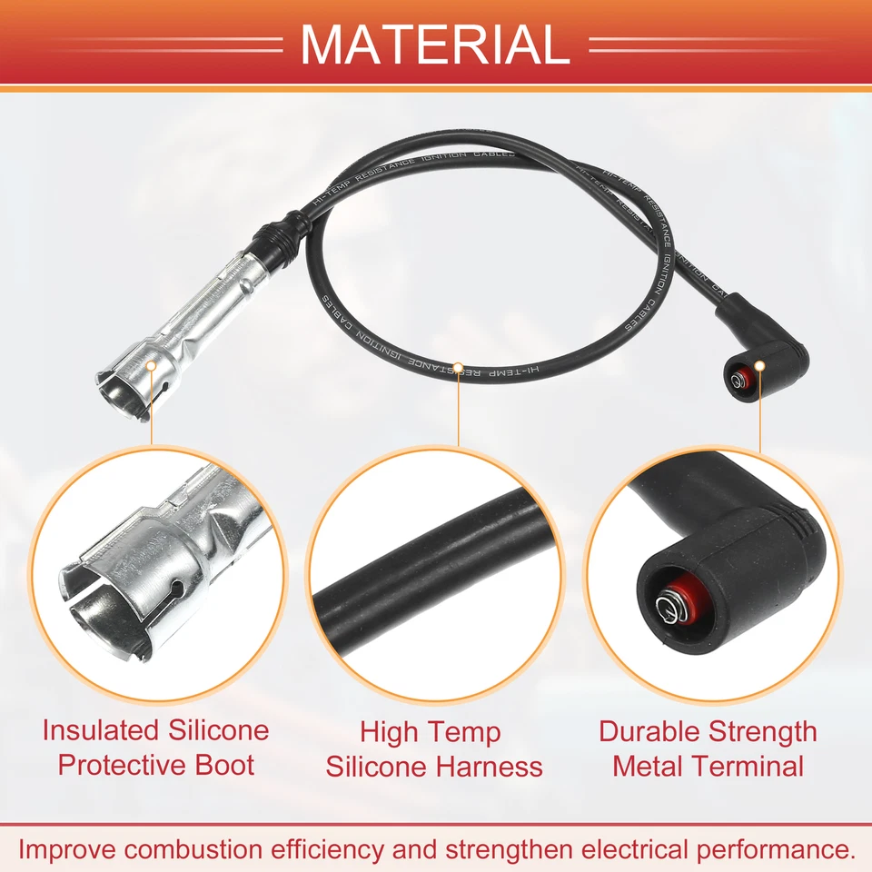 Cable de bobina de encendido de cable de bujía de 7 piezas para Mercedes-Benz W114 W123 1973-1976 Foto 3 de 4