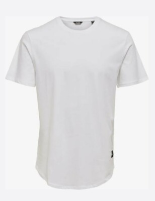 Only & Sons Longy Short Sleeve T-Shirt White M