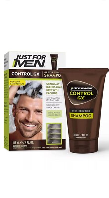 Just For Men Control  4 oz GX Grey-Reducing, Shampoo, All Hair Type ,NEW