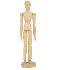 12" Artists Wooden Jointed Mannequin Paint Drawing The Human Figure Dummy Model