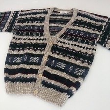 vtg 80s The Mens Store Sears Relaxed Fit Cardigan Sweater Sz M Grandpa Dad USA