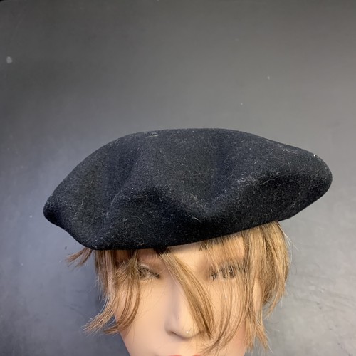 Vintage Elosegui Beret Hat Black 50s 