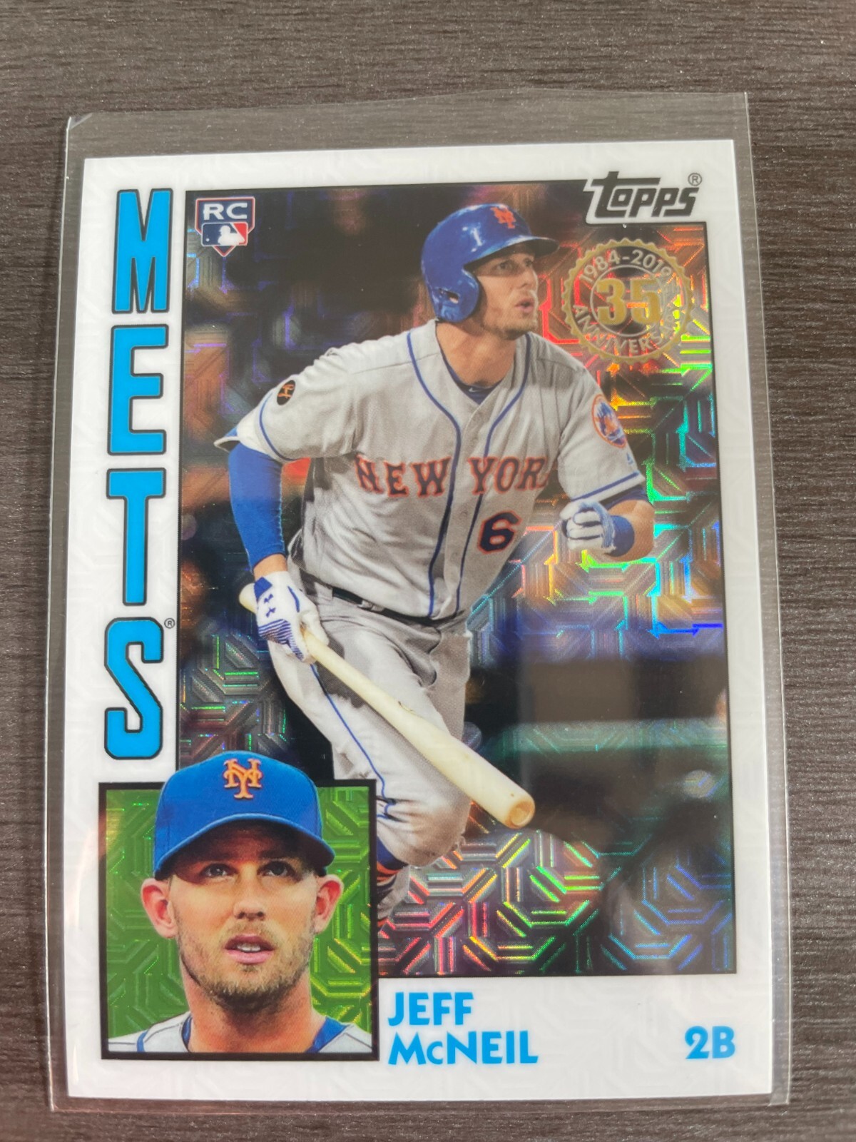 2019 Topps  Silver Pack Chrome #T84-33 Jeff McNeil 1984 Refractor RC