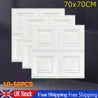 50PCS Large Drop Ceiling Tiles Wall Sticker·XPE Self-adhesive·Ceiling Foam Panel