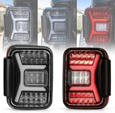 209-2025 Pair Tail Lights For Jeep Gladiator JT LED Rear Sequential Brake Lamps