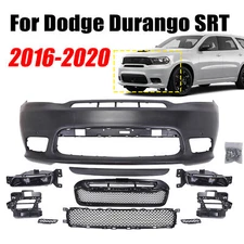 Front Bumper Cover Kit For Dodge Durango 2016-2020 SRT Style with LED Fog Lamps