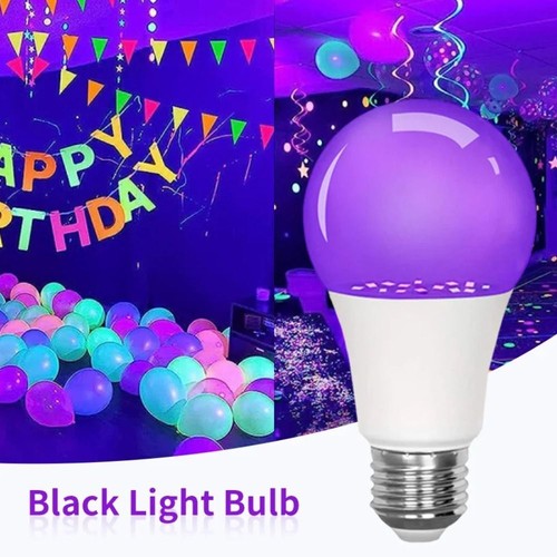 E27 LED Birne 10W UV Glühbirnen Schwarzlicht Ultraviolett Lampe Körper Leuchten UK - Bild 2 von 8