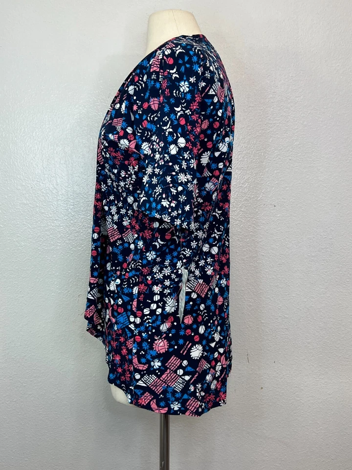 LulaRoe Bianka Cardigan Girls Size 3 (10-12) Floral Print Kimono Jacket Flowy - Image 3 of 4