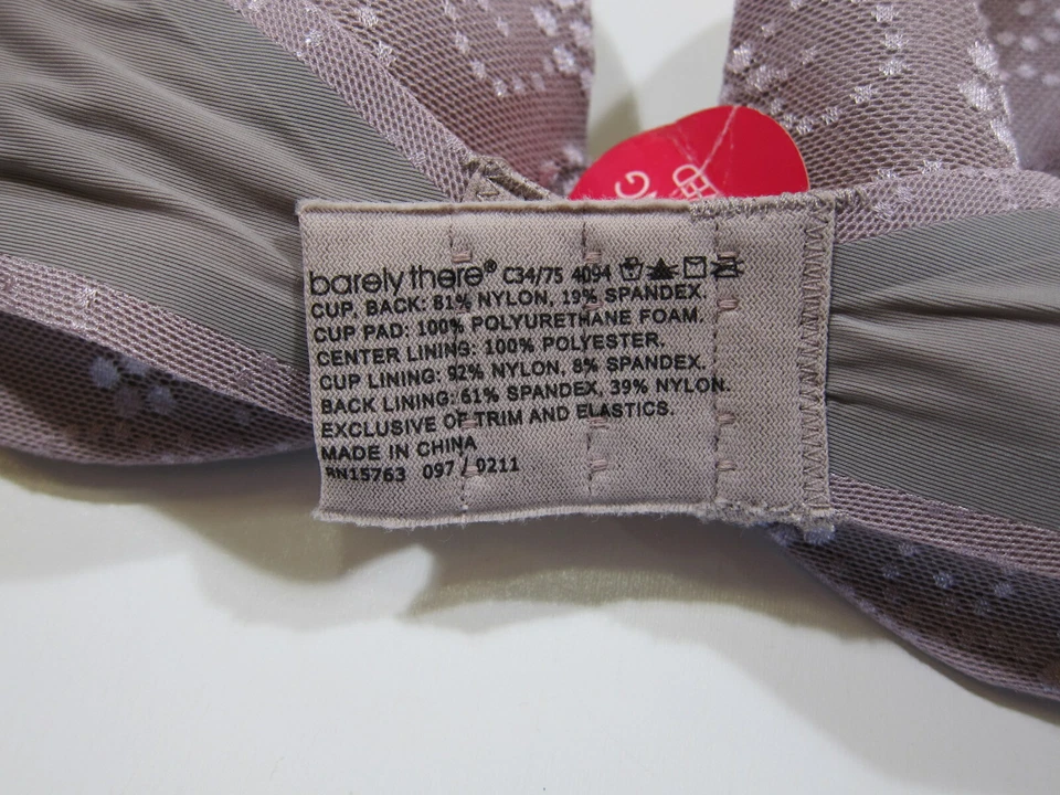 NWT Barely There No Slip Fit Purple Padded Molded Underwire Fuller Coverage 34C - Image 3 of 4