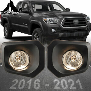 OEM Replacement Fog Lights Assembly with Black Bezel For 2016-2017 Toyota Tacoma 