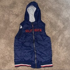 Tommy Hilfiger Reversible Puffer Vest Navy Gray M 8/10