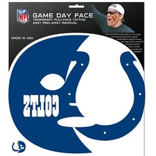 Indianapolis Colts Game Day Face Temporary Tattoo  (NFL Football)