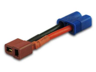 Adapter DEAN Hochstrom T-Plug Deans Buchse => E-flite EC3 Stecker Parkzone Lipo