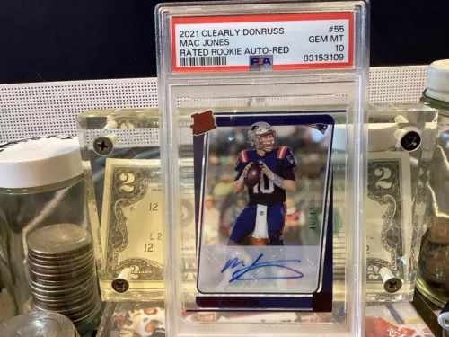 2021 Donruss Clearly Rated Red   Rookie Auto  🔥40/49🔥Mac Jones PSA 10 