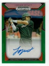 LOGAN WYATT 2019 Panini Prizm Draft Picks Baseball RC GREEN AUTO #37 GIANTS