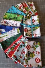 The Grinch That Stole Christmas HUGE 12 Pc Fat Quarter Fabric Bundle FAST SHIP