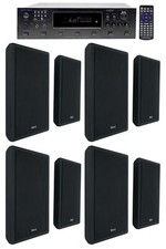 Technical Pro 6000w 6-Zone Home Theater Bluetooth Receiver 8 Slim Wall Speakers