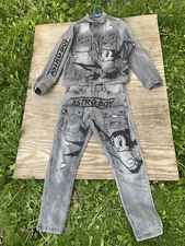 Tezuka Productions Astro Boy Gray Denim Jacket M AND pants 30x29 RARE FULL SET!