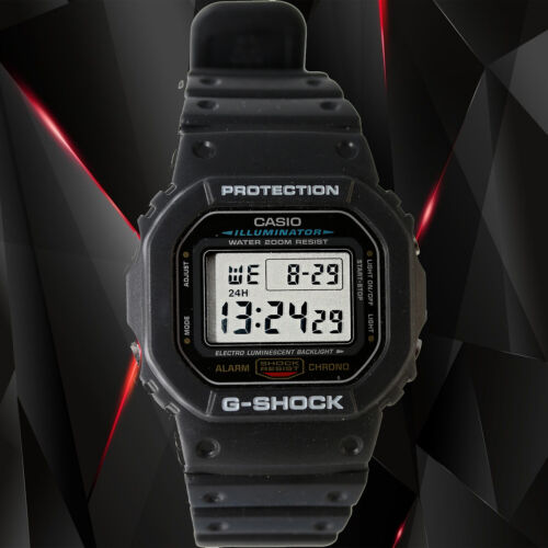 Casio DW-5600E-1V G-SHOCK Mens Black Digital Watch Classic Shock Resistant New - Zdjęcie 1 z 7