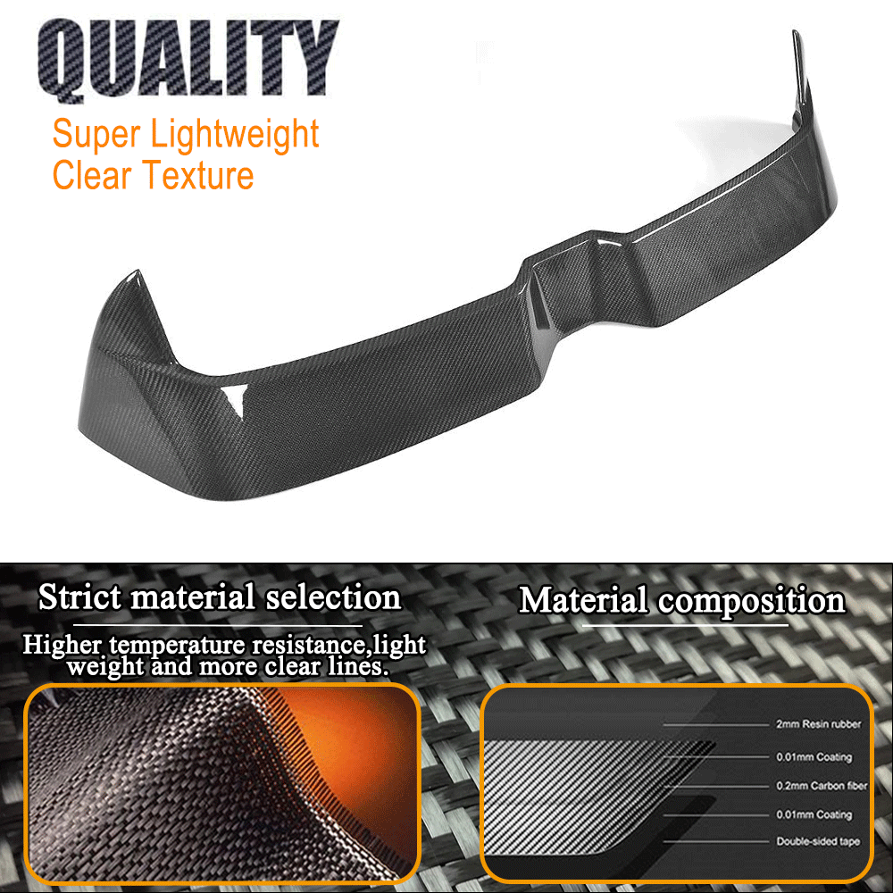 Carbon Fiber Rear Roof Wing Spoiler For Audi A3 RS3 Sline 8V