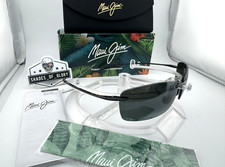 MAUI JIM LIGHTHOUSE MJ 423-02 GLOSS BLACK NEUTRAL GREY POLARIZED SUNGLASSES NEW