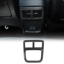 Rear Air Conditioner Outlet Vent Trim Cover for Dodge Charger 2011+ Carbon Fiber