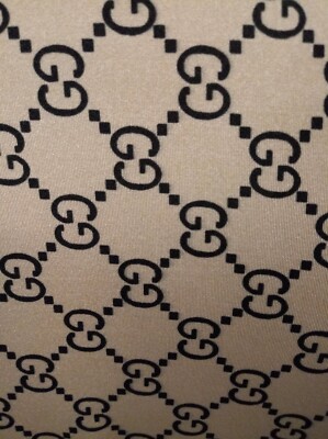 1 yard pre owned used fabric print spandex 4 way stretch