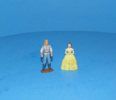 Vtg Disney ''Once Upon a Time'' John Smith & Belle Replacement Figures 1.5'' L@@K