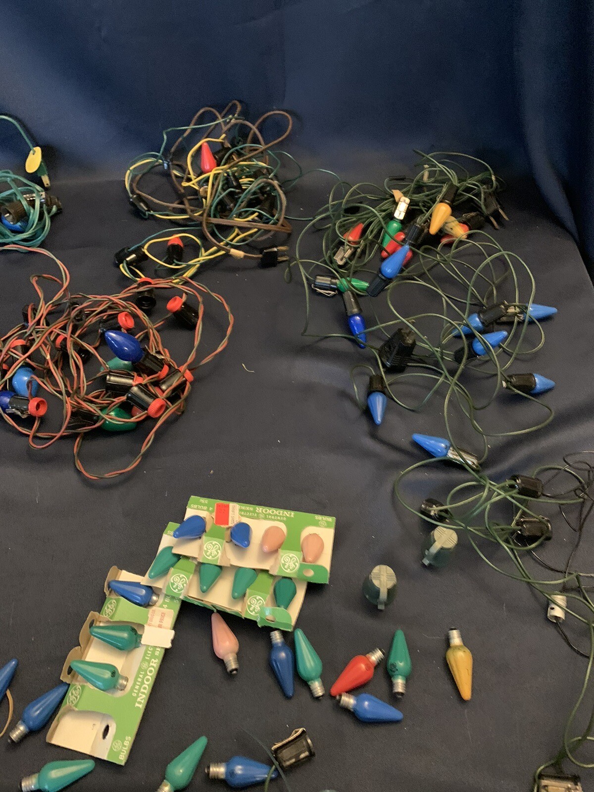 Vintage Noma Christmas Lights And Replacement Bulbs Circa 40s 50s eBay