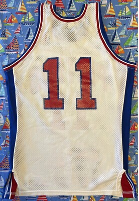 Authentic Rare Vintage Sand Knit NBA Detroit Pistons Isiah Thomas