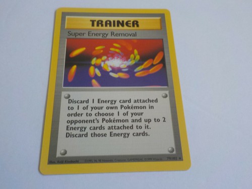 Pokémon Base Set Trainer Card Super Energy Removal 79/102 Rare NM Unplayed - Picture 5 of 12