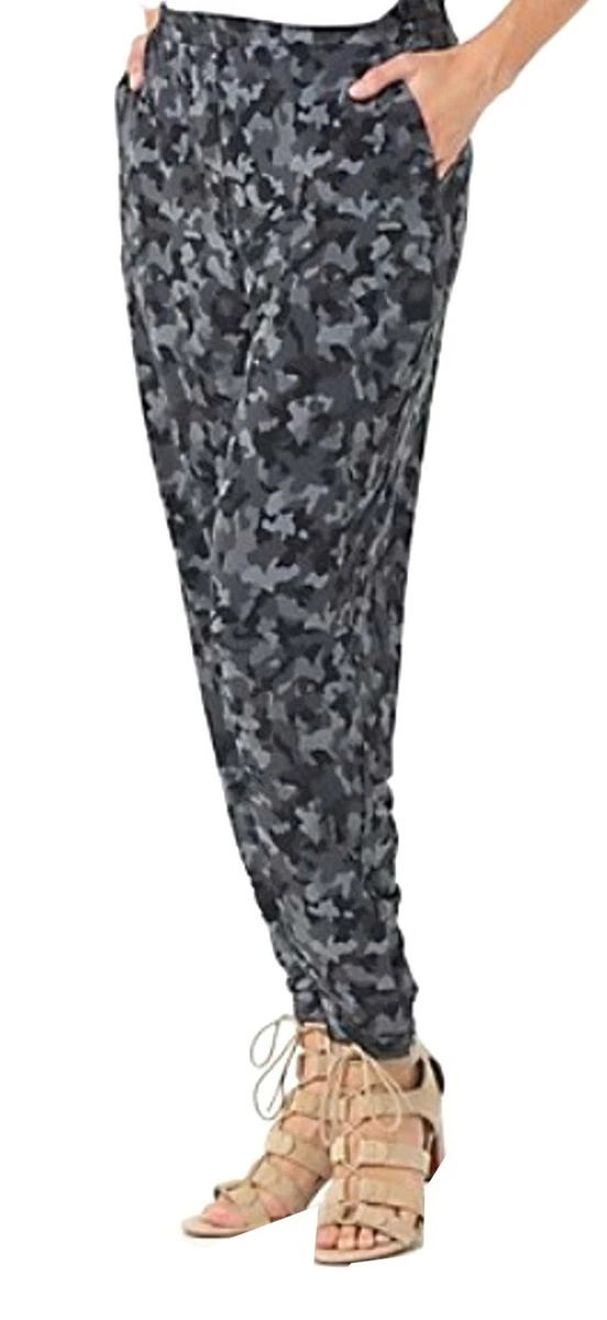 Susan Graver Printed Liquid Knit Jogger Pants with Detail XX-Small