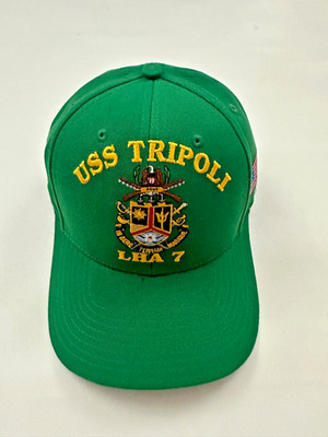 The Corps USS Tripoli LHA 7 ETT Green Baseball Cap Hat One Size