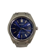 SEIKO Solar Watch Analog NVY SLV 7b24 0bh0