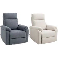 HOMCOM Wide Swivel Rocker Recliner, Reclining Sofa with Pocket Spring