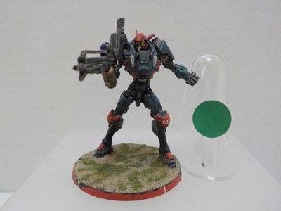 G703 Corvus Belli Infinity pan Oceana Robot Mech with Rifle Kriza Borac painted
