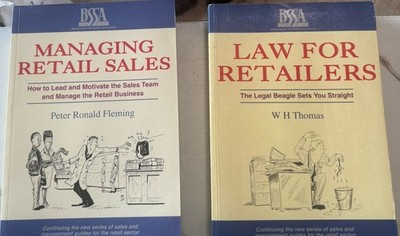 BSSA Retail Management Training Manuals x2 Managing Retail Sales & Law Paperback