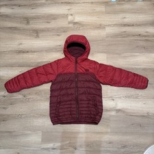 The North Face Reversible Puffer Jacket Boys Large 14/16 Red Burgundy Hooded