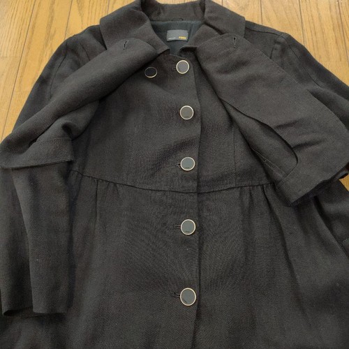 USED FENDI BLACK COAT FOR SPRING/AUTUMN (WOMEN'S) GOOD - Foto 8 di 10