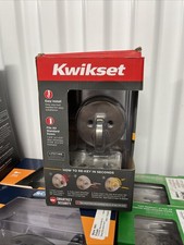 Kwikset Uptown Low Profile Matte Black Single Cylinder Round 92580-020