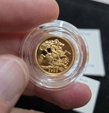 Immaculate, Uncirculated, Proof Half Sovereign 22ct Gold.