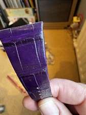 Genuine Omega Purple Leather Alligator Watch Strap 24mm